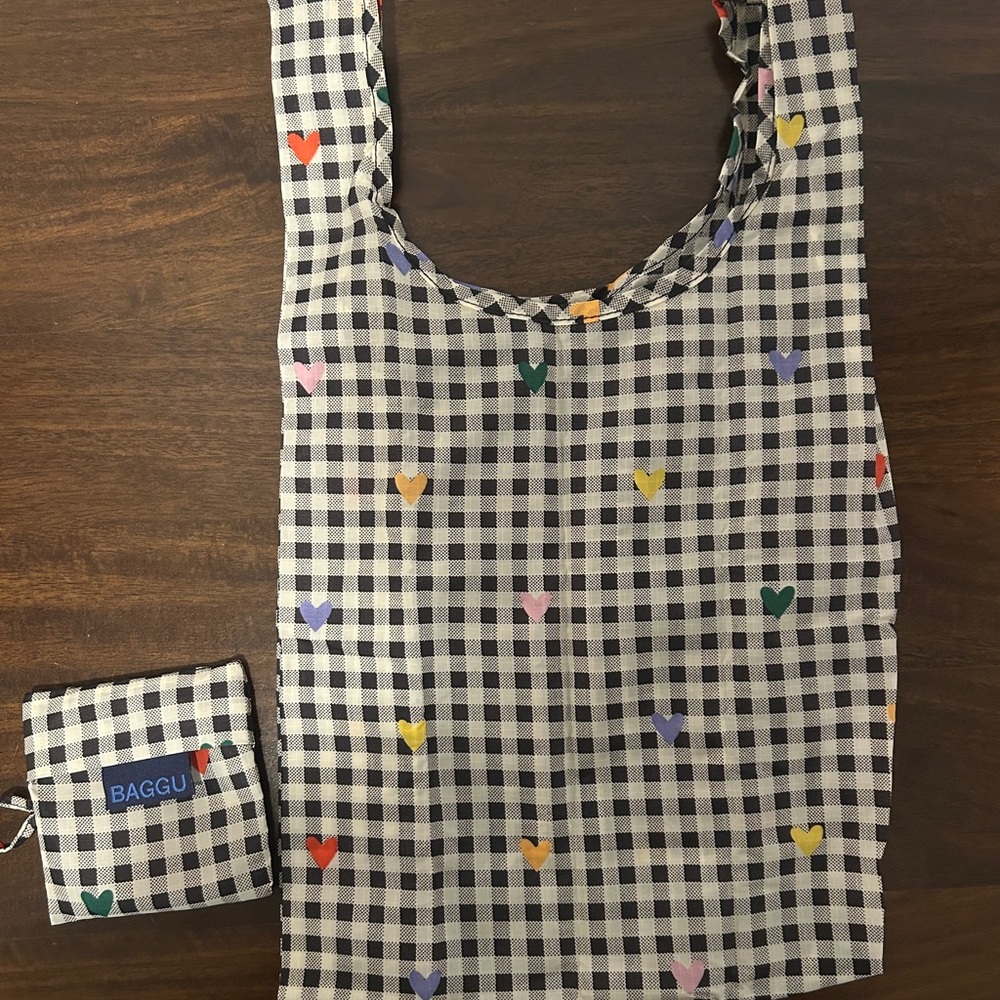 BAGGU Baby Reusable Gingham Hearts